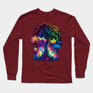 Colorful palm tree Long Sleeve T-Shirt